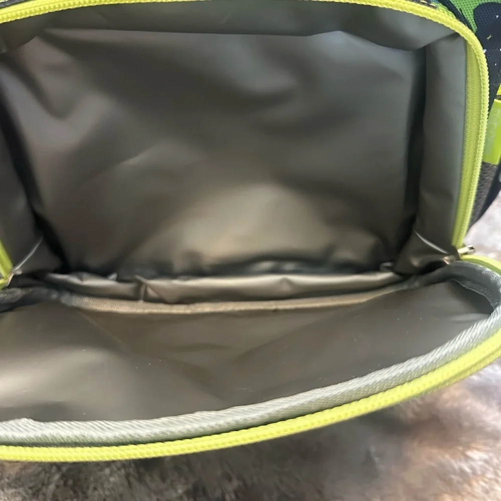 Dinosaur Print Kids Backpack - Blue and Green